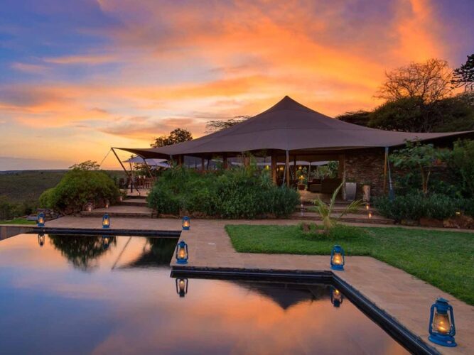 Pembury Tours - Elewana Loisaba Tented Camp - Loisaba Conservancy - Kenya - East African Safari - Accommodation - Main Tent & Pool