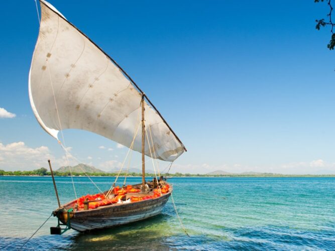 Pembury Tours - Pumulani Lodge - Lake Malawi - Malawi - East Africa - Accommodation - Lodge Activities - Watersports - Traditional Dhow Boat